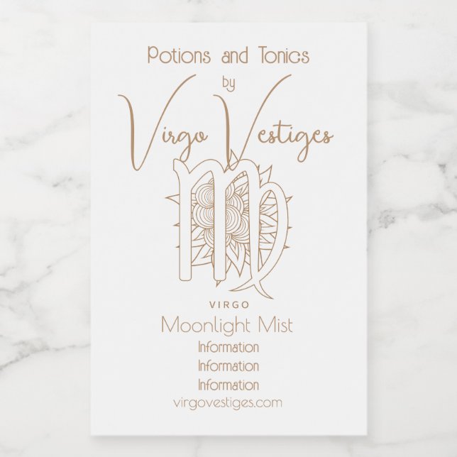 Crie seu próprio vírus Dourado e branco elegante Z (Rótulo Único)