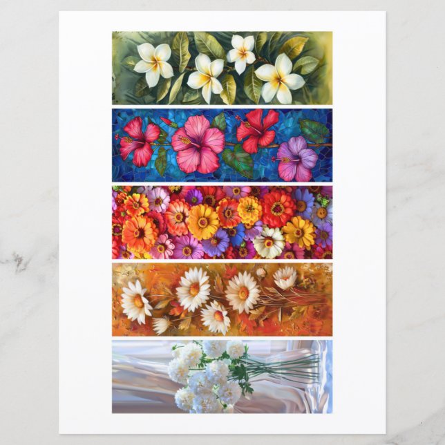 Crie Seus Próprios 5 Favoritos De Flores (Frente)