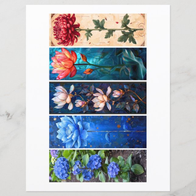 Crie Seus Próprios 5 Favoritos Florais Cortados (Frente)