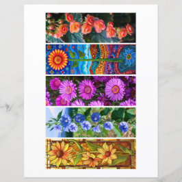 Crie seus próprios 5 Marcadores de Página Florais 