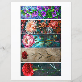 Crie seus próprios marcadores de livro com 5 flore