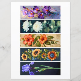 Crie seus próprios Marcadores de Livros de 5 Flore