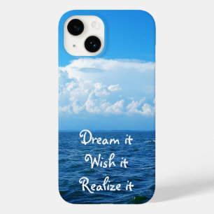 Crie sonhe deseje Perceba-o citação design mar Cas