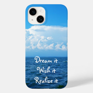 Crie sonhe deseje Perceba-o citação design mar Cas