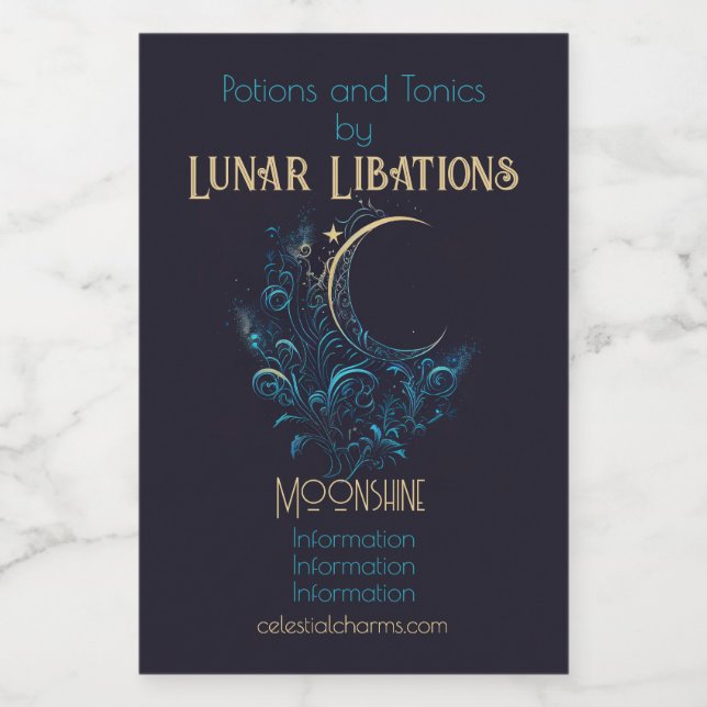 Crie sua lua brilhante e mágica (Rótulo Único)