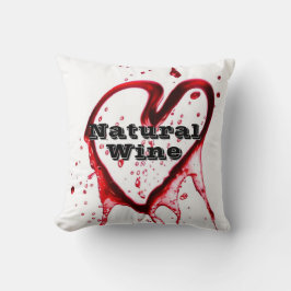 crie sua própria almofada de texto de vinho natura
