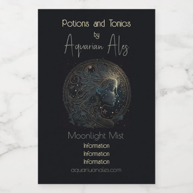 Crie sua própria astrologia mística Aquário Zodiac (Rótulo Único)