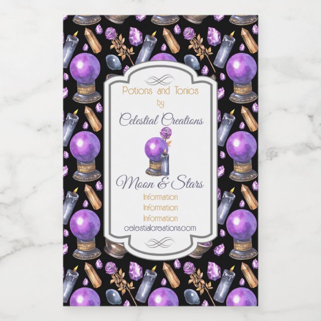 Crie Sua Própria Bola De Cristal Roxo (Rótulo Único)