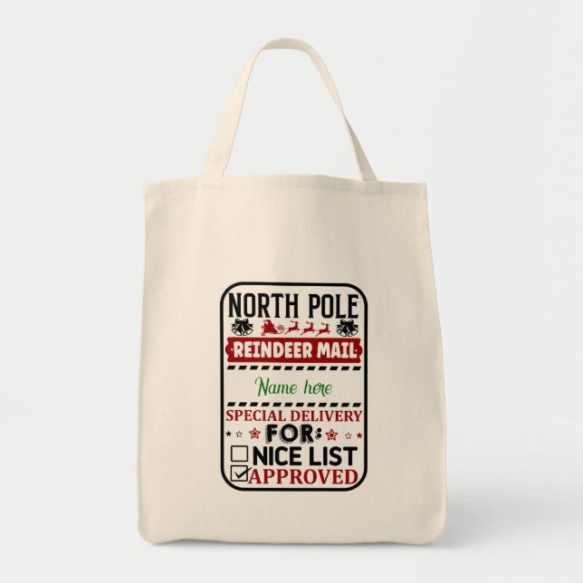 Crie sua própria bolsa de Papais noeis de Natal re (Frente)