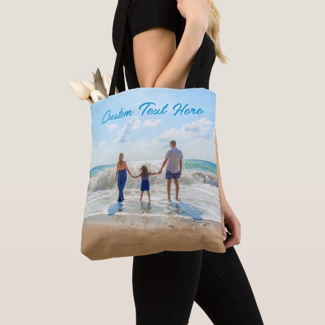 Crie sua própria bolsa tote com foto e texto perso (Close Up)
