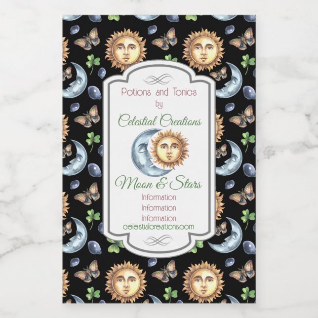 Crie Sua Própria Borboleta Celestial Sortudo (Rótulo Único)