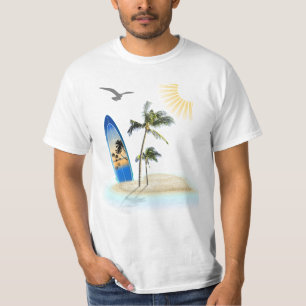 Crie sua própria camisa de surfe na praia