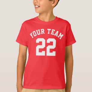 Crie sua própria camiseta esportiva com nome e núm