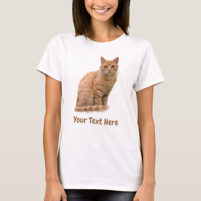 Crie Sua Própria Camiseta Fotográfica De Gato (Frente)