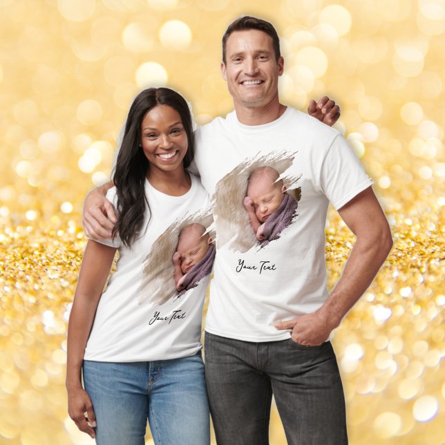 Crie Sua Própria Camiseta Personalizada com Foto e (Create Your Own Custom Cool Photo and Text T-Shirt)