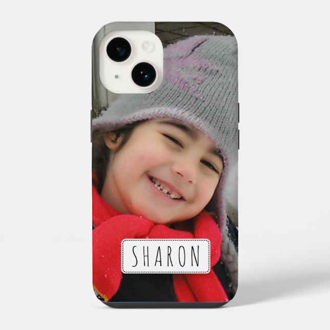 Crie sua própria capa de iPhone com foto e nome (Verso)