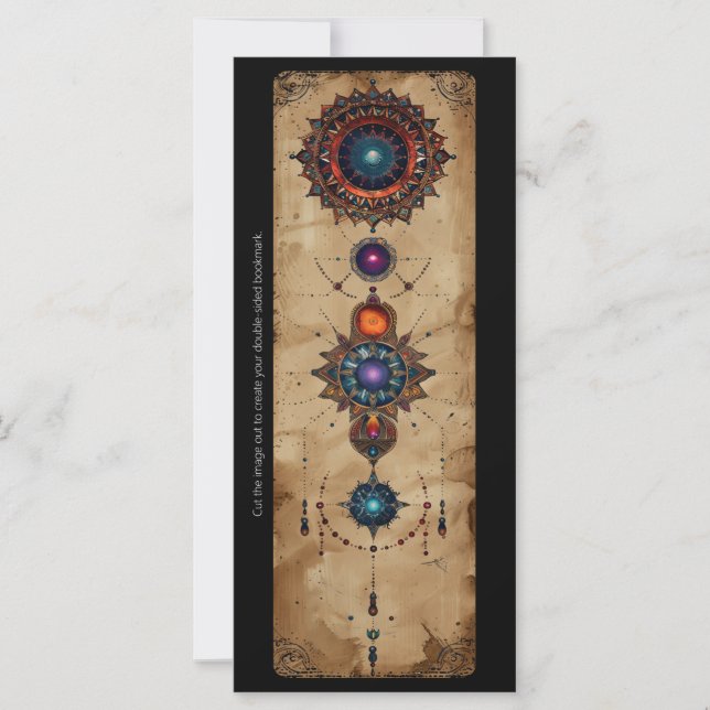 Crie Sua Própria Cartão de Indicador Mandalas (Frente)