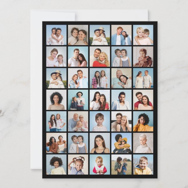 Crie Sua Própria Colagem de 35 Fotos (Frente)