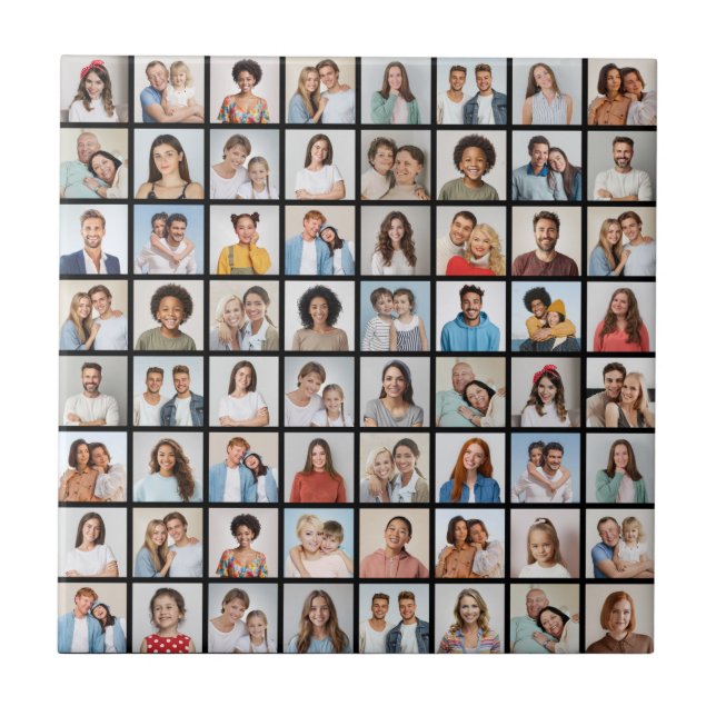 Crie Sua Própria Colagem de 64 Fotos (Frente)