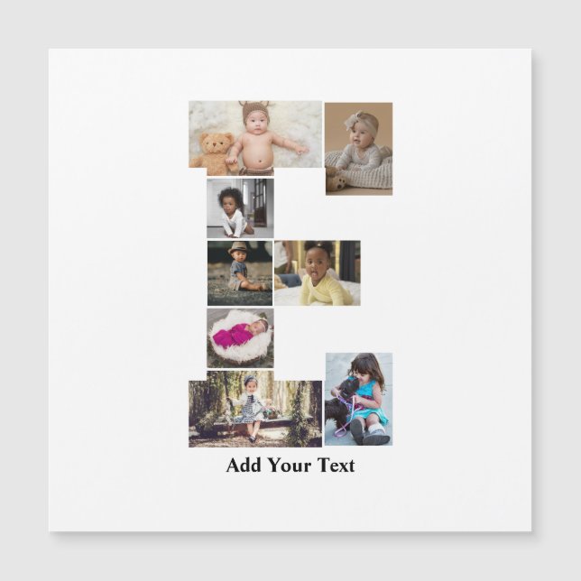 Crie Sua Própria Colagem de Fotos com a Letra E (Frente)