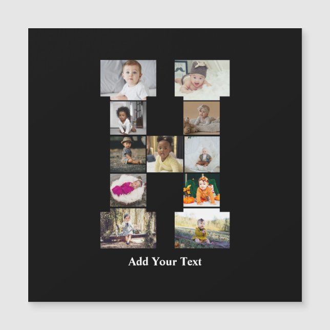 Crie Sua Própria Colagem de Fotos com a Letra H (Frente)