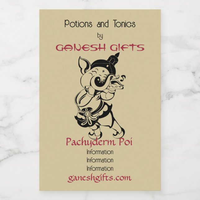 Crie Sua Própria Flauta Preta E Dourada De Ganesh (Rótulo Único)