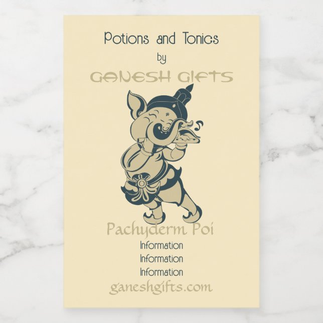 Crie Sua Própria Flauta Verde E Dourada Ganesh (Rótulo Único)