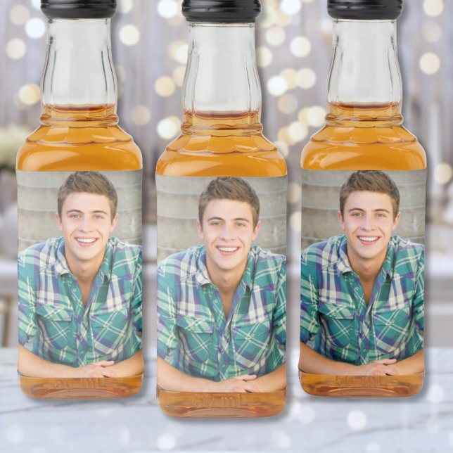 Crie sua própria foto (Create your Own Photo Liquor Bottle Label )