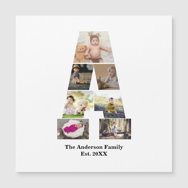 Crie Sua Própria Letra A Colagem de Fotos (Frente)