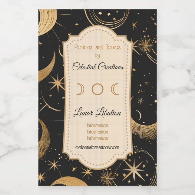 Crie sua própria lua crescente Celestial (Rótulo Único)