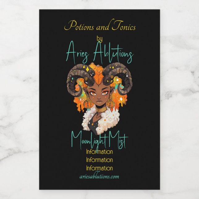 Crie Sua Própria Mulher Afro-Americana Áries (Rótulo Único)