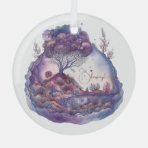 Crie sua própria paisagem de fantasia roxa