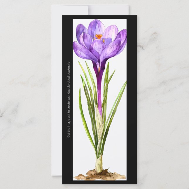 Crie Sua Própria Placa De Marcador Crocus Pintada (Frente)