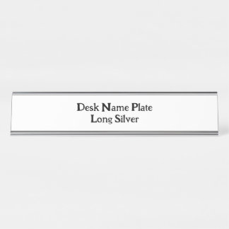 Crie Sua Própria Placa de Nome de Mesa Prateada e