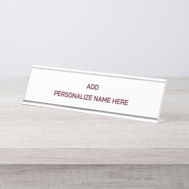 Crie Sua Própria Placa de Nome para Mesa (Frente)