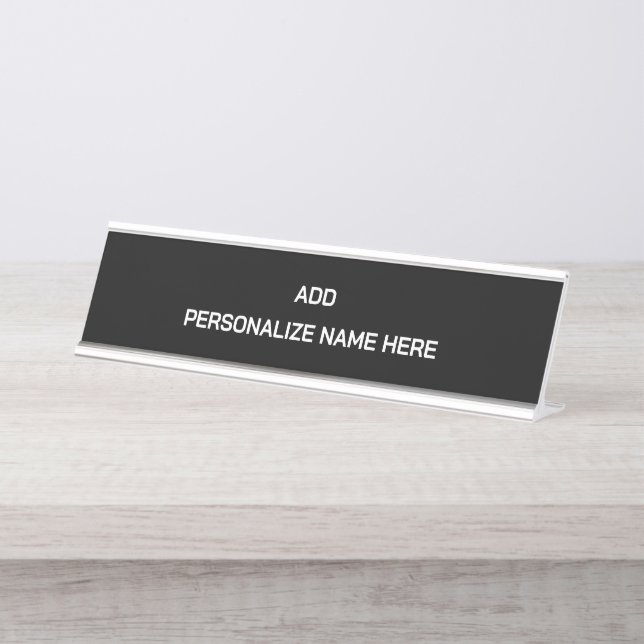 Crie Sua Própria Placa de Nome para Mesa (Frente)