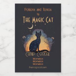 Crie sua própria silhueta de gato preto místico