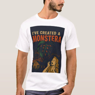 Criei uma Camiseta de Planta de Terror Retro Monst