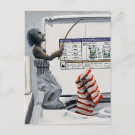 Criminal de Meia Pesca Crime Fantasia Arte Cartões