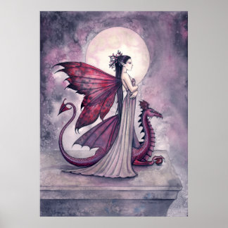 Crimson Dragon Fairy e Dragon Poster