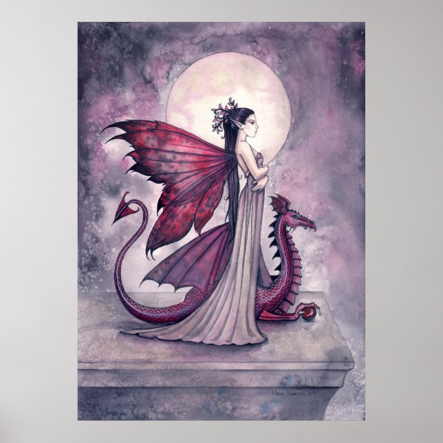 Crimson Dragon Fairy e Dragon Poster (Frente)