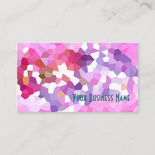 Crimson, Lilac, Abstrato rosa Cartão de visita (Frente)