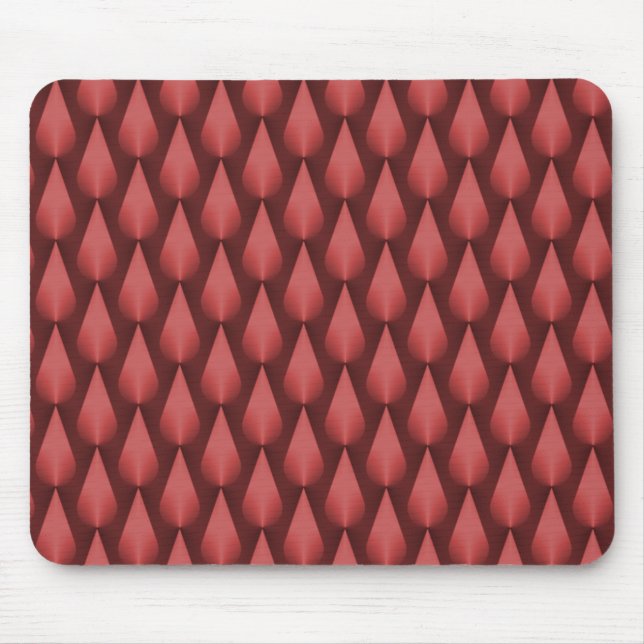 Crimson Red Dazzling Raindrops Mousepad (Frente)