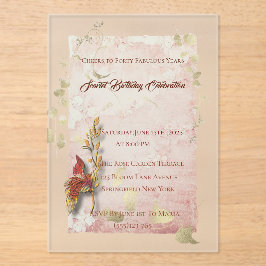 Crimson sussurra aniversário de 40 anos acrílico c