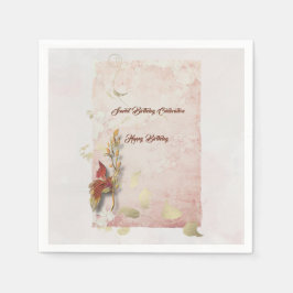 Crimson sussurra guardanapos de papel aniversário