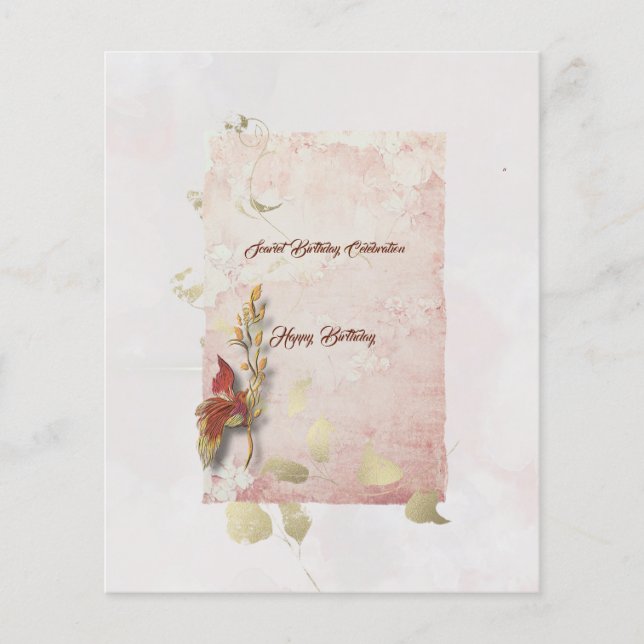 Crimson sussurra panfletos de festa de aniversário (Frente)