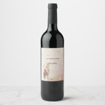Crimson sussurra rótulos de vinho aniversário de 4