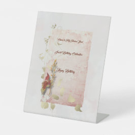 Crimson sussurra sinal de pedestal festa de aniver