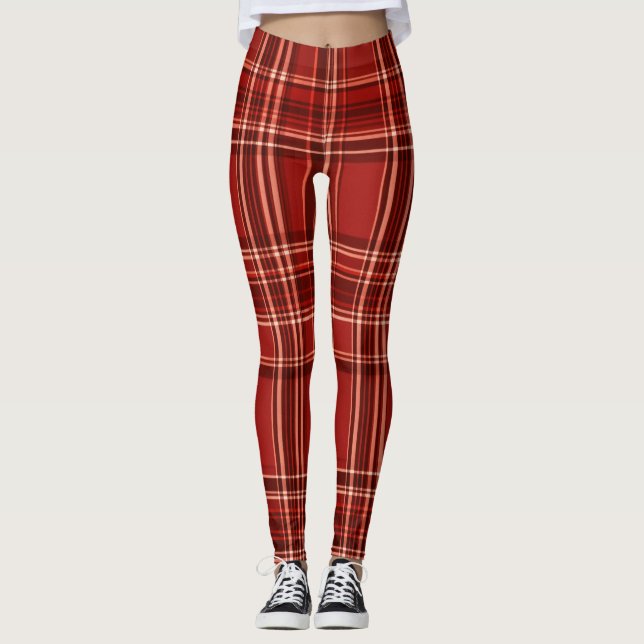 "Crimson Verifica Leggings Chic" (Frente)