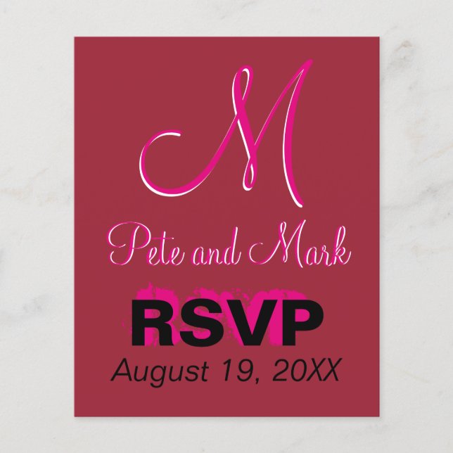 Crimson Wedding Monograma Valor Orçamento Fabuloso (Frente)